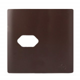 Placa p/ 1 Tomada Horizontal 4x4 - Novara Marrom Fosco